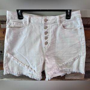 Judy Blue White Tulip Hem Short XL